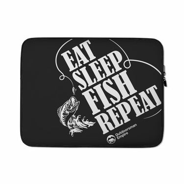 Eat Sleep Fish Repeat Laptop Sleeve